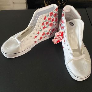 Vans high tops new with tags flowers